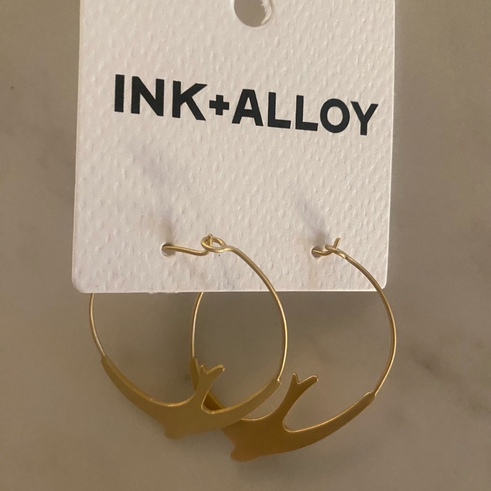INK+ALLOY Brass Hoop Earrings